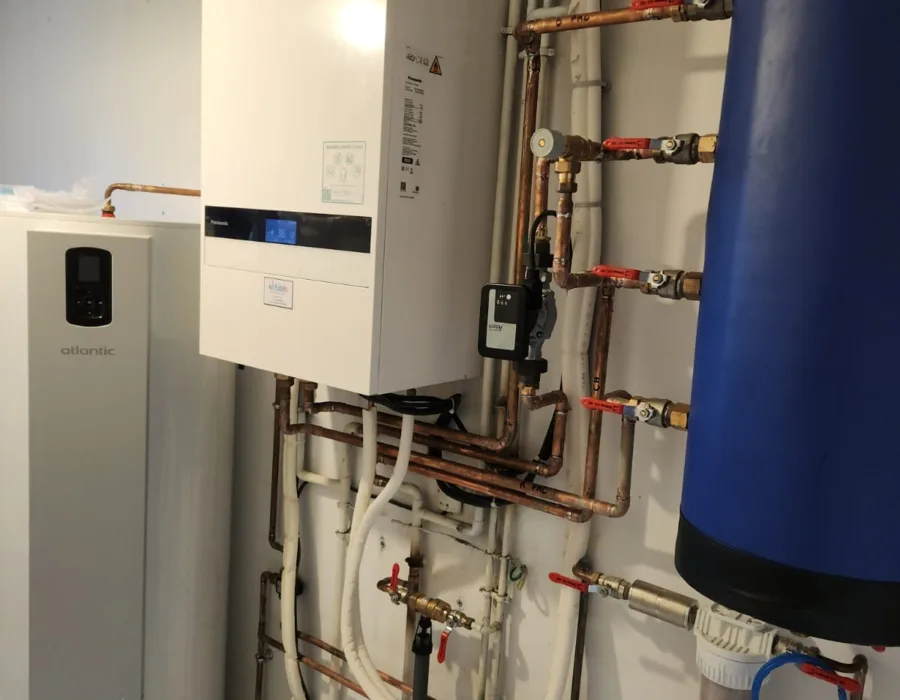 Chantier Fuitéo au Mans - installation pompe à chaleur