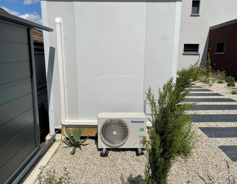 Chantier Fuitéo - pose de pompe à chaleur en Sarthe